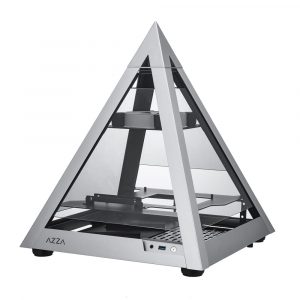 a gaming case with pyramid shape