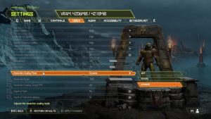 در نسخه رایانه‌های شخصی بازی Doom Eternal می‌توان مقیاس رزولوشن را به صورت داینامیک تعیین کرد