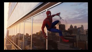 بازتاب‌ ساختمان‌های بزرگ بازی Spider Man پلی استیشن 4 که با روش Cube Map پیاده سازی شده و با این که حس بازتاب را القا می‌کنند اما به هیچ عنوان دقیق، همزمان و با کیفیت نیستند.
